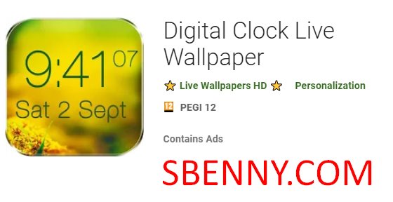 Digital Clock Live Wallpaper No Ads MOD APK Download