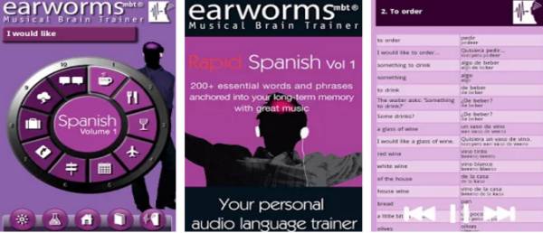 Gameplay screenshot from earworms rapid spanish vol 1 for Android