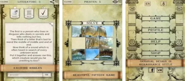Gameplay screenshot from davinci riddles 2 renaissance for Android