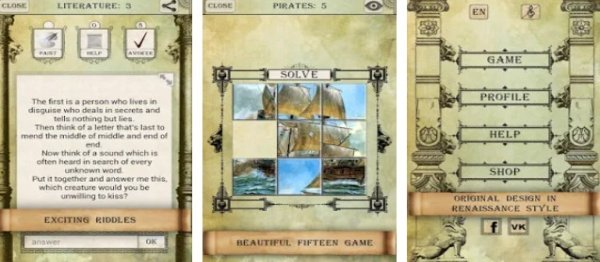 Gameplay screenshot from davinci riddles 2 renaissance for Android