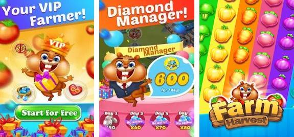 Gameplay screenshot from farm harvest 3 match 3 games for Android