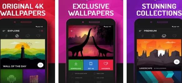 Gameplay screenshot from fondo 4k wallpapers art pattern material for Android