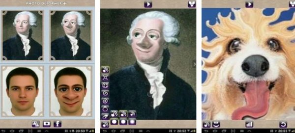 Gameplay screenshot from face animator photo deformer pro for Android