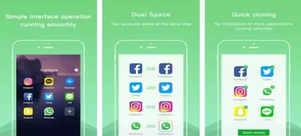 Gameplay screenshot from dual space multiple accounts and parallel app for Android