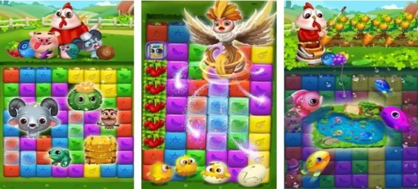 Gameplay screenshot from fruit funny blocks for Android
