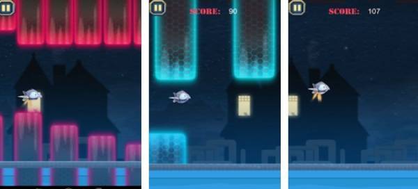 Gameplay screenshot from futuristic bird pro for Android