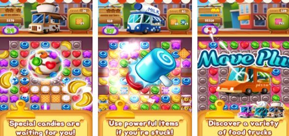Gameplay screenshot from food pop new puzzle gravity world food burst 2 for Android
