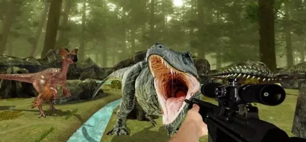 Gameplay screenshot from dinosaur hunt 2018 for Android