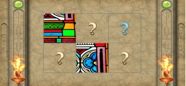 Gameplay screenshot from flippix jigsaw stained glass for Android