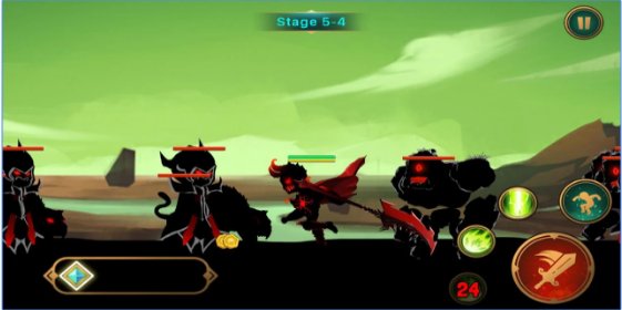 Gameplay screenshot from demon warrior for Android