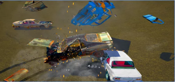 Gameplay screenshot from derby demolition simulator pro for Android