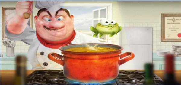 Gameplay screenshot from froggy ribbit outrun the chef for Android
