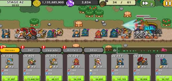 Gameplay screenshot from dot heroes vip edition for Android