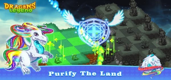 Gameplay screenshot from dragons legend merge and build game for Android