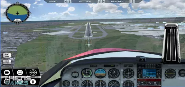 Gameplay screenshot from flight simulator flywings 2017 for Android
