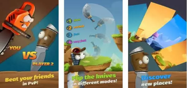Gameplay screenshot from flip the knife pvp pro for Android