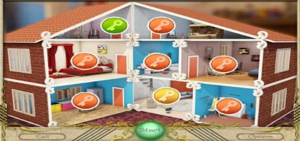 Gameplay screenshot from flippix art dollhouse for Android