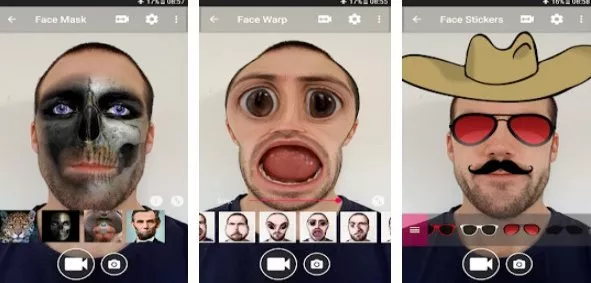 Gameplay screenshot from face changer video for Android
