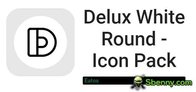 delux white round icon pack