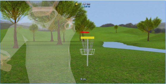 Gameplay screenshot from disc golf game for Android