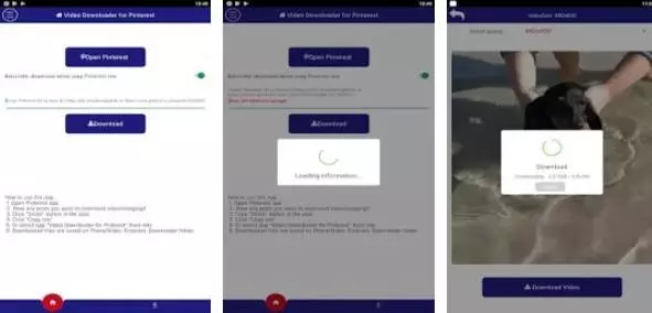 Gameplay screenshot from download video for pinterest for Android