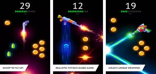Gameplay screenshot from flip the gun simulator game for Android
