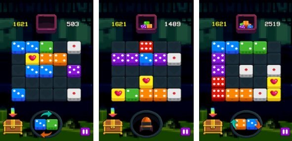 Gameplay screenshot from dice merge color puzzle for Android