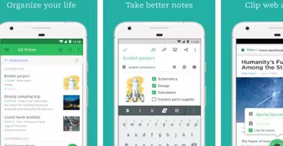 Gameplay screenshot from evernote stay organized for Android