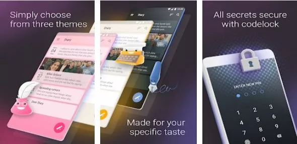 Gameplay screenshot from diary write journal memoir mood and notes book for Android