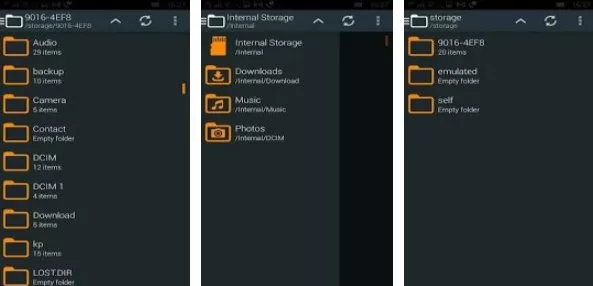Gameplay screenshot from ekstar file manager for Android