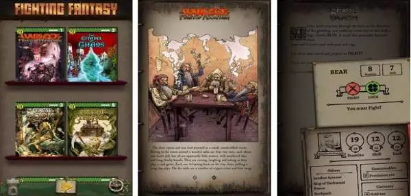 Gameplay screenshot from fighting fantasy classics for Android
