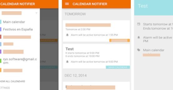 Gameplay screenshot from events notifier for calendar for Android