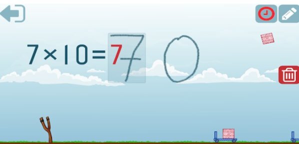 Gameplay screenshot from fourth grade math multiplication for Android