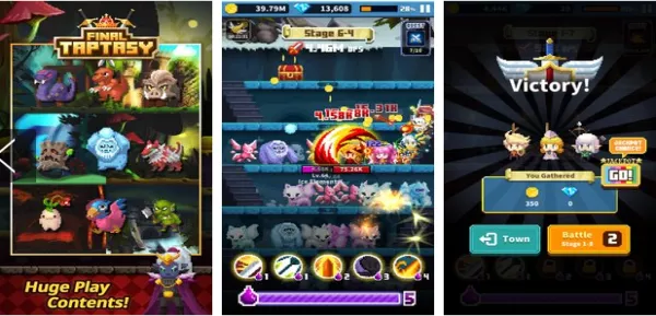 Gameplay screenshot from final taptasy for Android