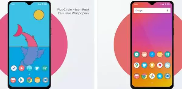 Gameplay screenshot from flat circle icon pack for Android