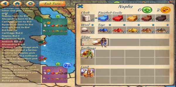 Gameplay screenshot from drapers merchants trade wars for Android