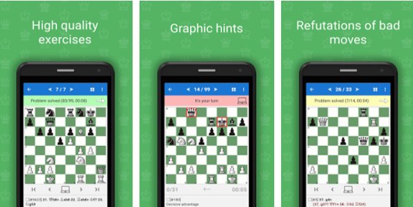 Gameplay screenshot from elementary chess tactics i for Android