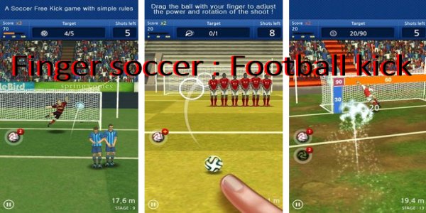 finger soccer football kick