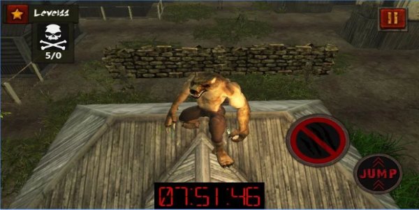 Gameplay screenshot from dark werewolf assassin 3d for Android