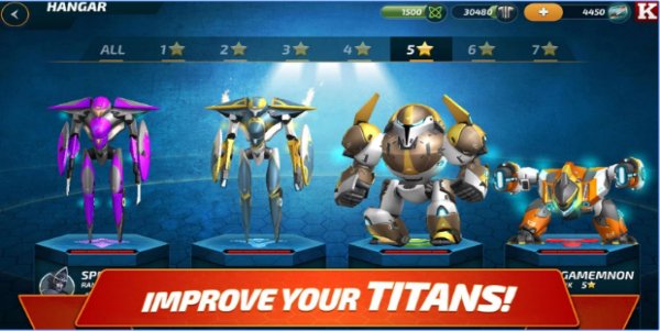 Gameplay screenshot from forge of titans mech wars for Android