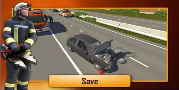 Gameplay screenshot from emergency call the fire fighting simulation for Android