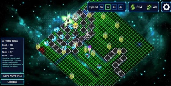Gameplay screenshot from electromaze tower defense for Android