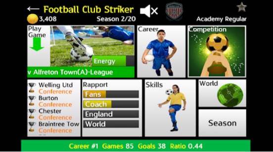 football club striker