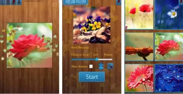 Gameplay screenshot from flower jigsaw puzzles for Android