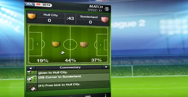 Gameplay screenshot from football director 16 soccer for Android