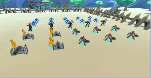Gameplay screenshot from epic battle simulator for Android