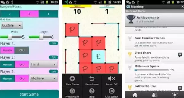 Gameplay screenshot from dots and boxes no ads for Android