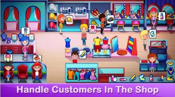 Gameplay screenshot from fashion model salon time management wedding shop for Android