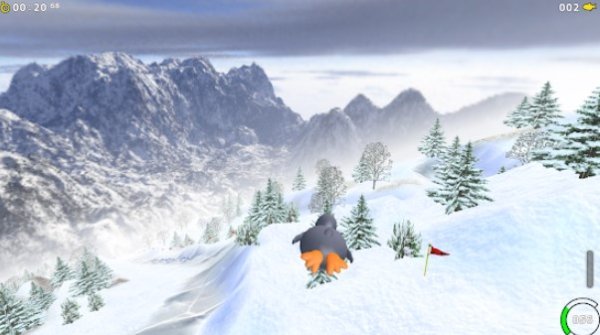Gameplay screenshot from extreme tux racer for Android