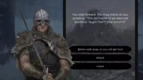 Gameplay screenshot from Eldrum: Red Tide - Text RPG for Android